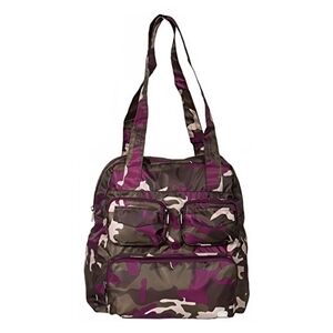 Lug Puddle Jumper Purple Berry Camo Camoflauge Print Packable Shoulder Bag